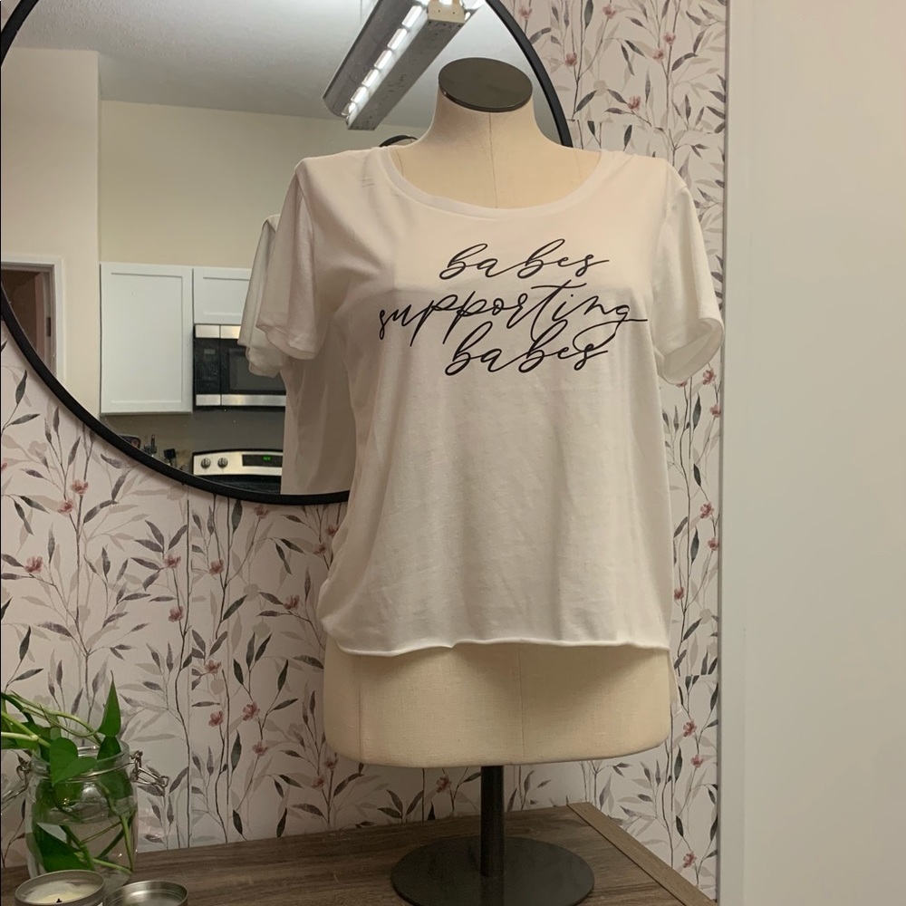 Black and white babes supporting babes t-shirt